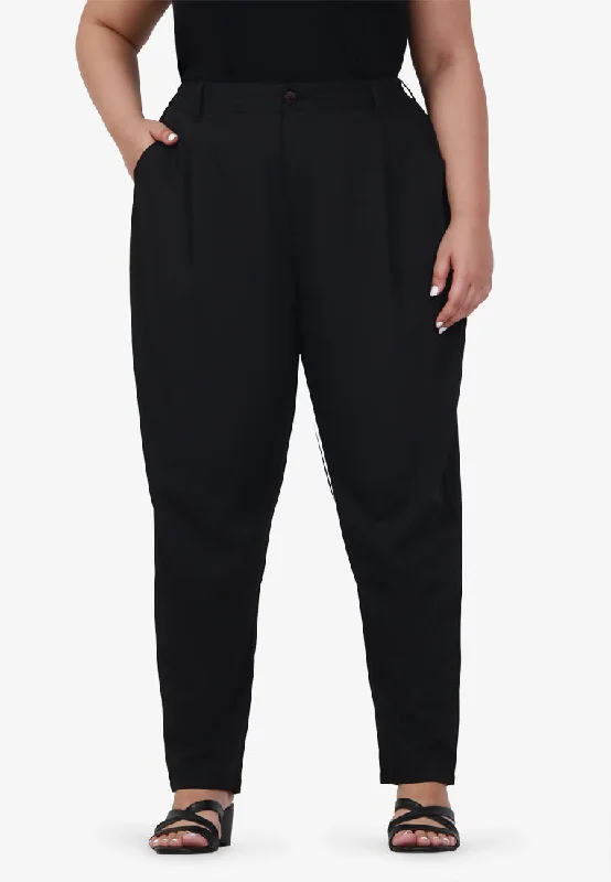 Poise Tapered Leg Work Pants - Black