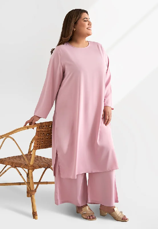 Palmira Smooth Wide Leg Pants - Pink