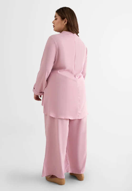 Palmira Smooth Wide Leg Pants - Pink