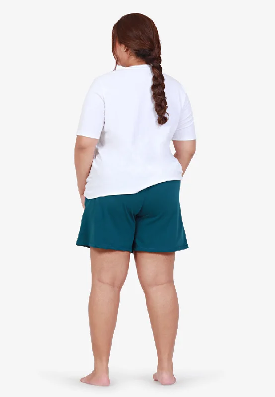 Ethel Easy Drawstring Shorts - Dark Green