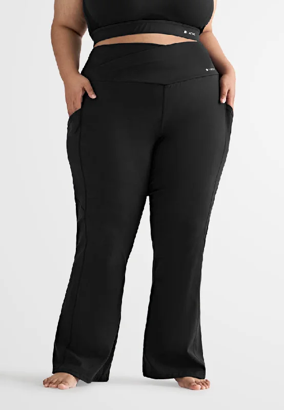 Vigor Cross Over Waist Active Bootcut Leggings