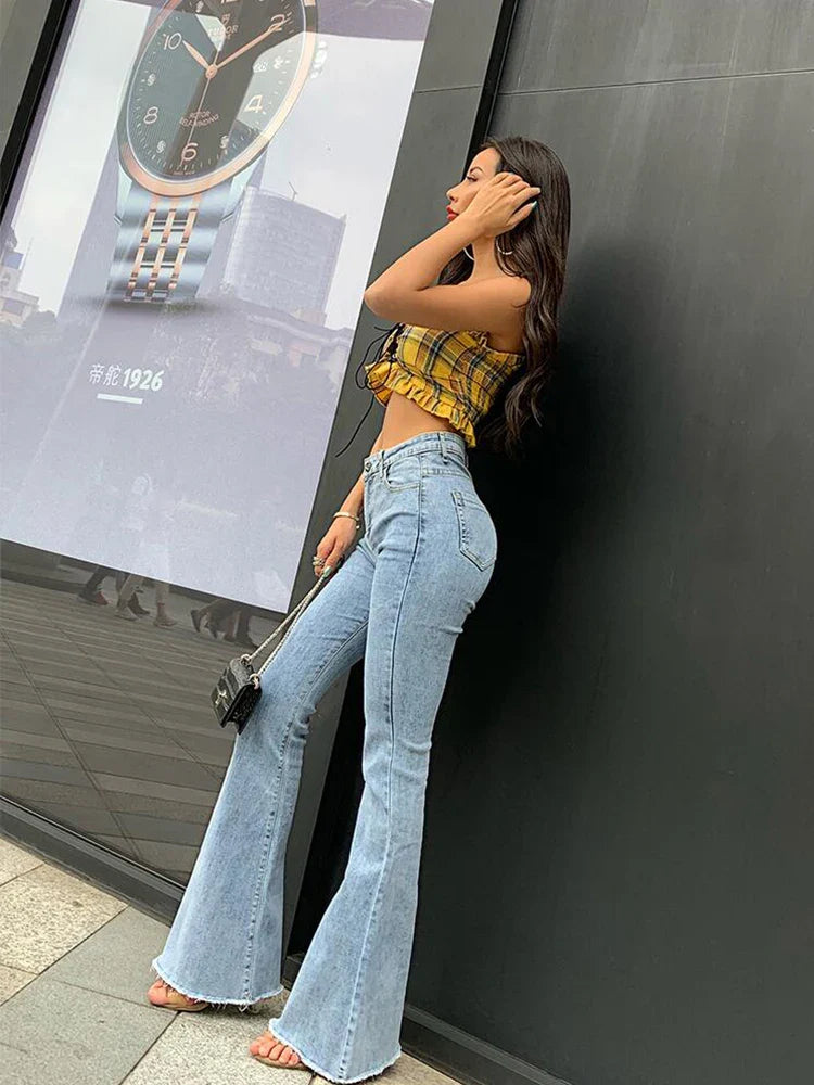 2024 High Waist Thin Retro Streetwear Jeans