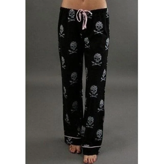 Women's Skull Printed Bread Pants