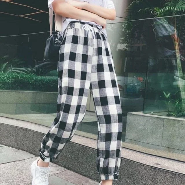 Women Fashion Casual Loose Drawstring Pants