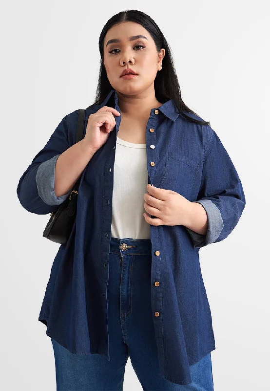 Carrie Classic Long Sleeves Denim Shirt