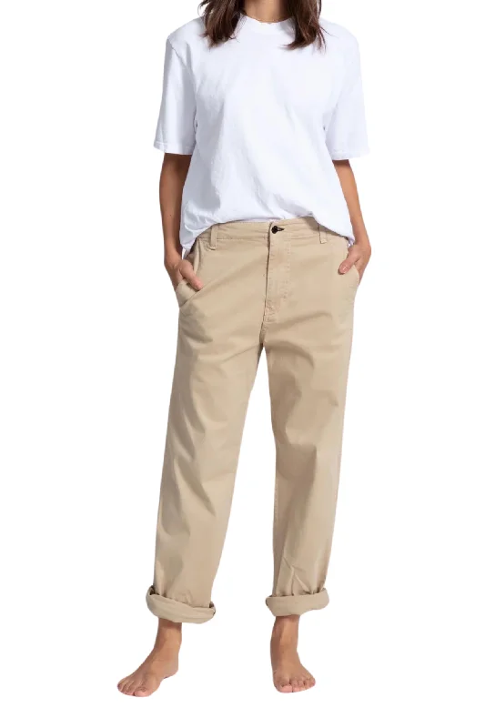 Chino Twill Pant in Khaki