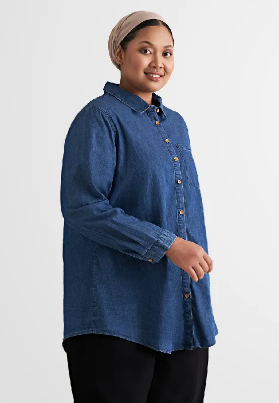 Carrie Classic Long Sleeves Denim Shirt