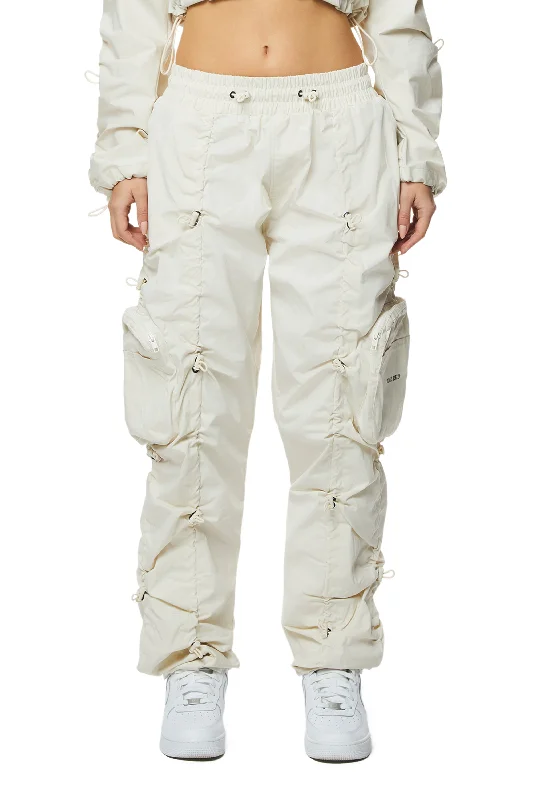 High Rise Multi Bungee Joggers - Oatmeal