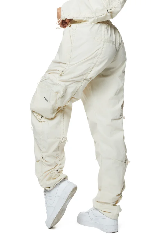 High Rise Multi Bungee Joggers - Oatmeal