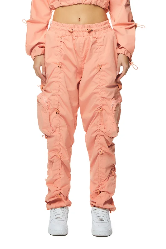 High Rise Multi Bungee Joggers - Sand Coral