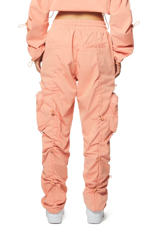 High Rise Multi Bungee Joggers - Sand Coral