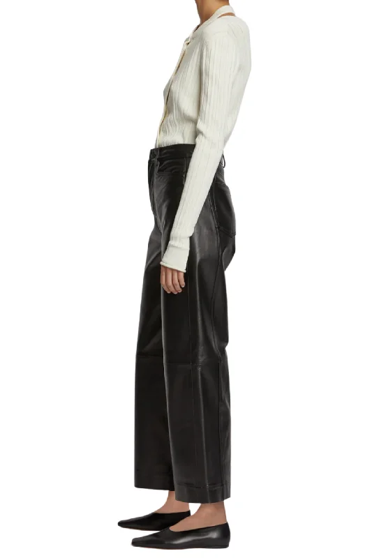 Leather Culotte Pants