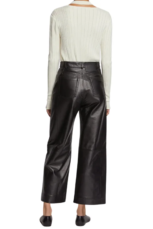 Leather Culotte Pants