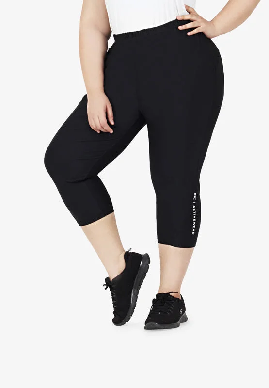 Cathera Capri Active Wear Pants - Black