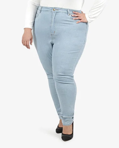 Mamacita High Waist Skinny Jeans - Light Blue