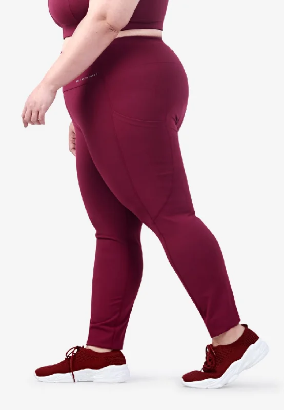 Living High-waisted Activewear Pocket Leggings - Maroon