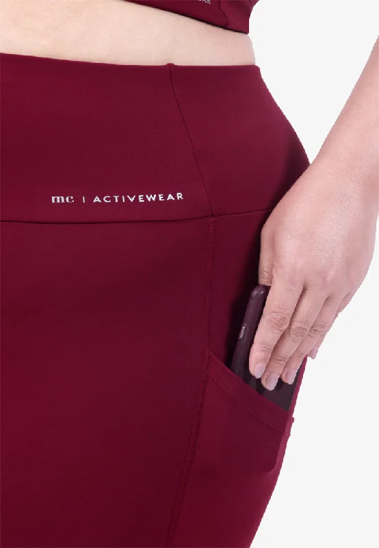 Living High-waisted Activewear Pocket Leggings - Maroon