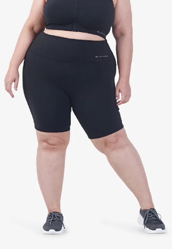 Steps High-waisted Activewear Biker Shorts - Black