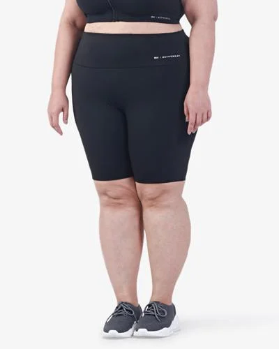 Steps High-waisted Activewear Biker Shorts - Black