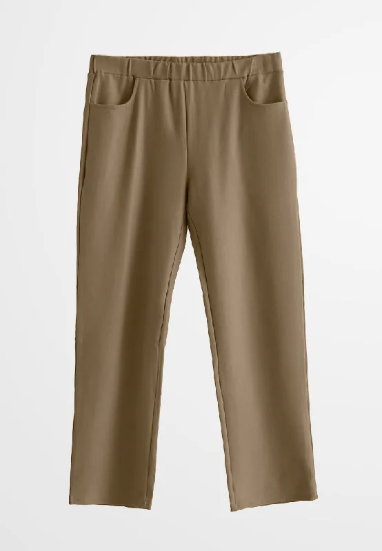 Phillipa SMART Straight Cut Work Pants - Khaki