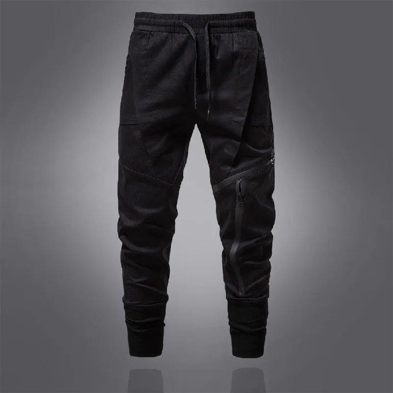 Men's Punk Zipper Splice Jogger Pants