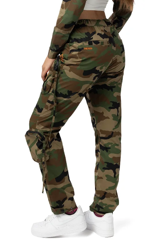 Relaxed Slouch Utility Cargo Pants - Wood Camo