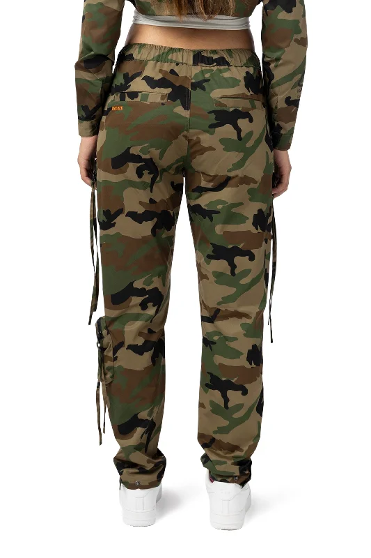 Relaxed Slouch Utility Cargo Pants - Wood Camo