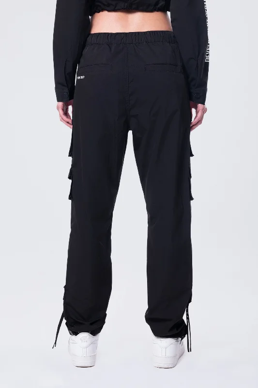 Relaxed Utility Slouched Pants - Black