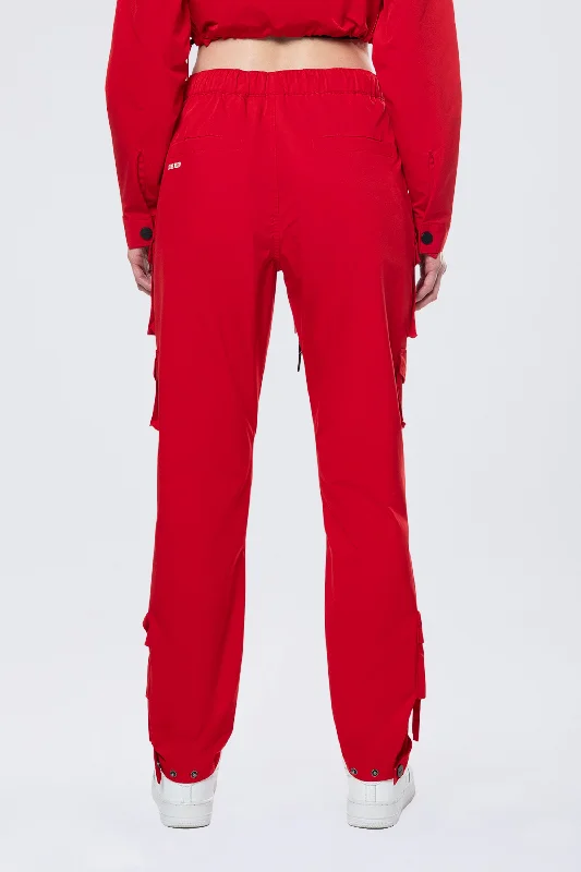 Relaxed Utility Slouched Pants - True Red