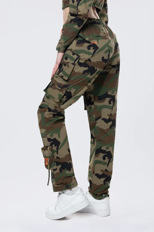 Relaxed Utility Slouched Pants - Wood Camo