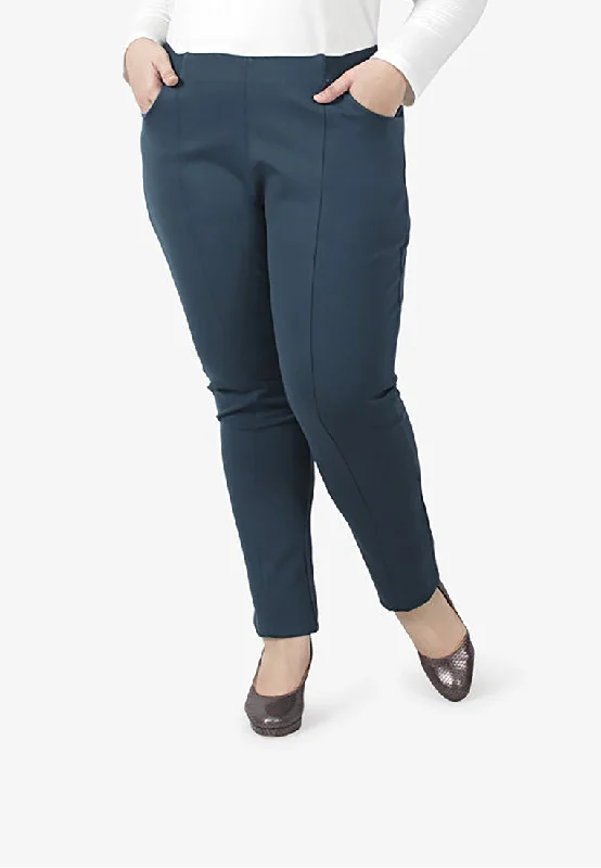 Shakira Elastic Waist Pants - Teal