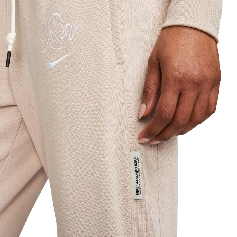 Women's Nike USA Standard Script Fleece Tan Pants