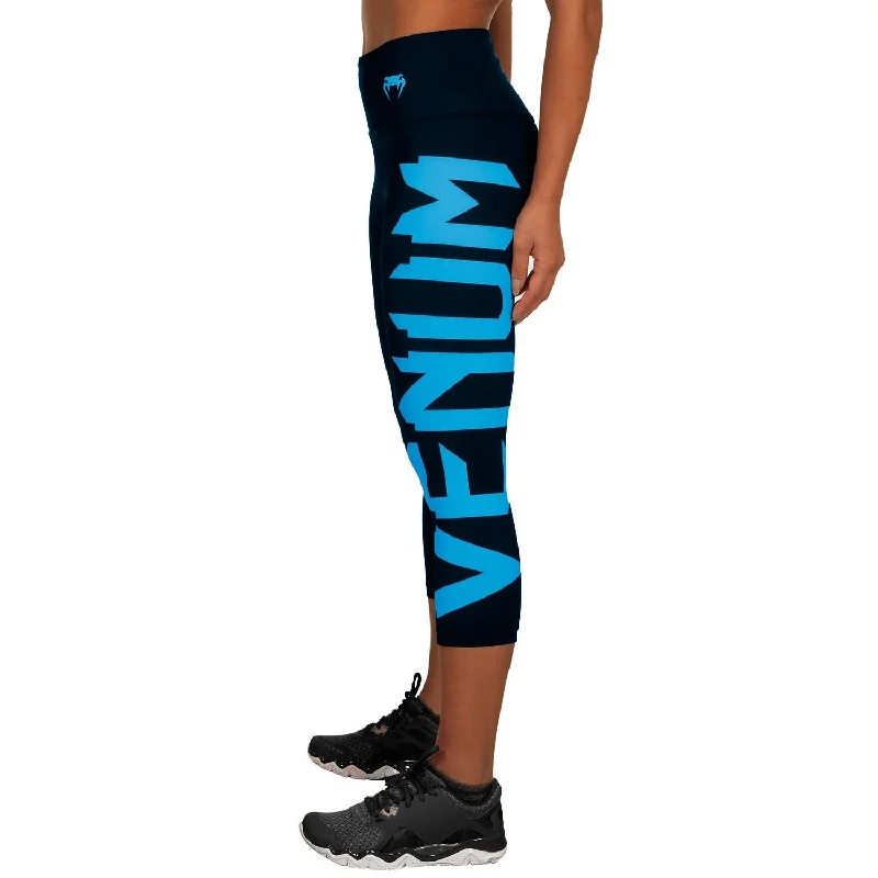 Venum Giant Cropped Leggings - Black/Cyan