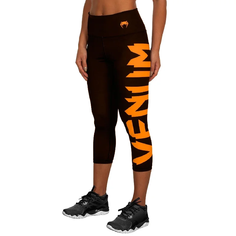 Venum Giant Cropped Leggings - Black/Orange