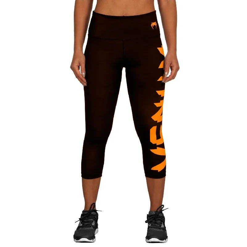 Venum Giant Cropped Leggings - Black/Orange