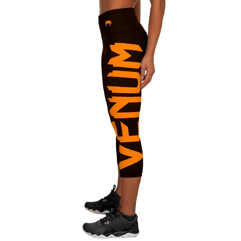 Venum Giant Cropped Leggings - Black/Orange