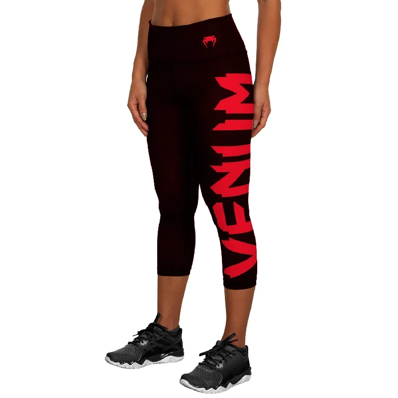 Venum Giant Cropped Leggings - Black/Red