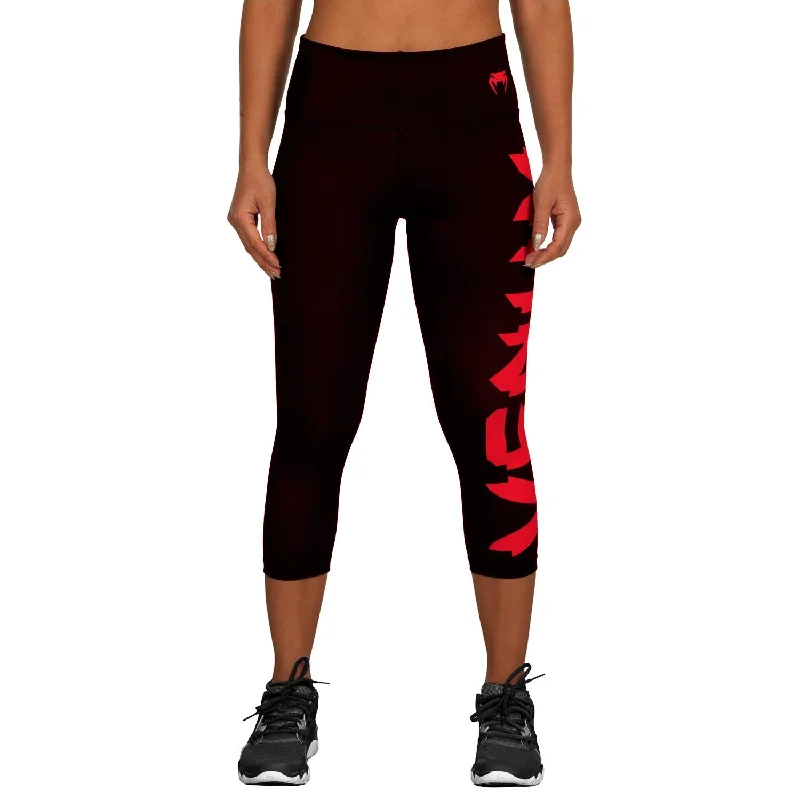 Venum Giant Cropped Leggings - Black/Red