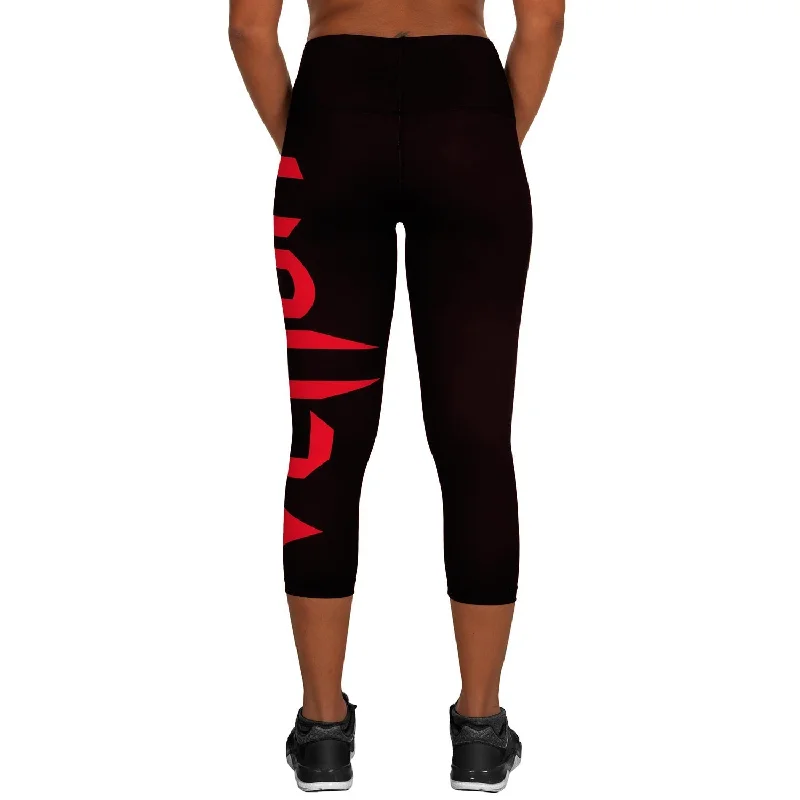 Venum Giant Cropped Leggings - Black/Red