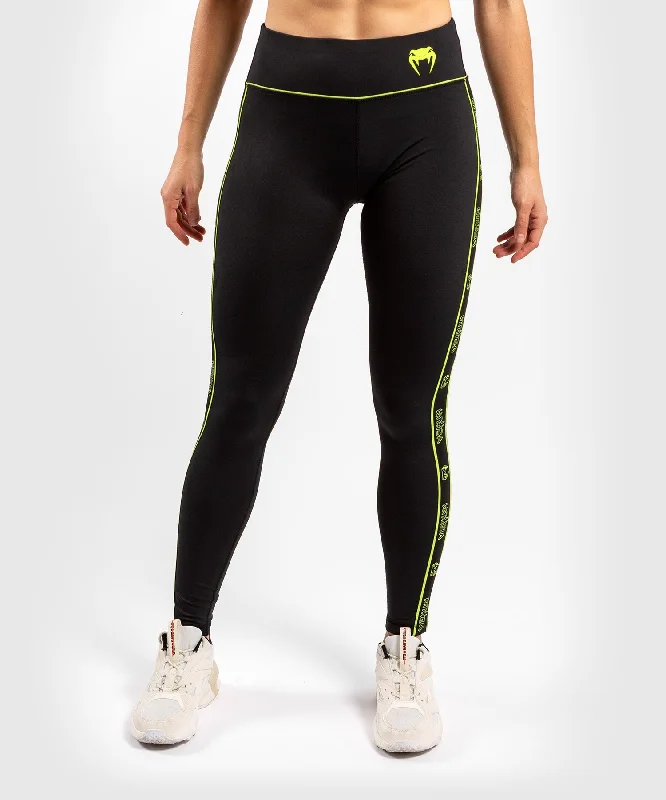 Venum Tecmo Leggings - For Women - Black/Neo Yellow