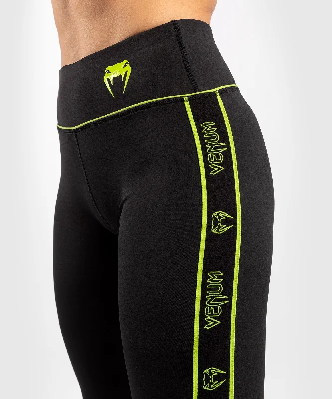 Venum Tecmo Leggings - For Women - Black/Neo Yellow