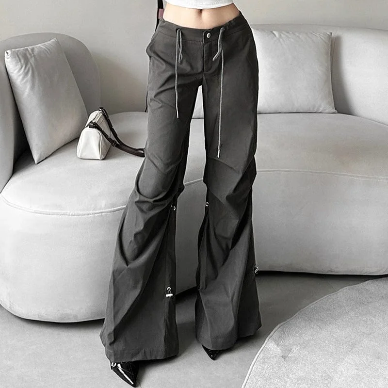 Women's Grunge Drawstring Casual Pants