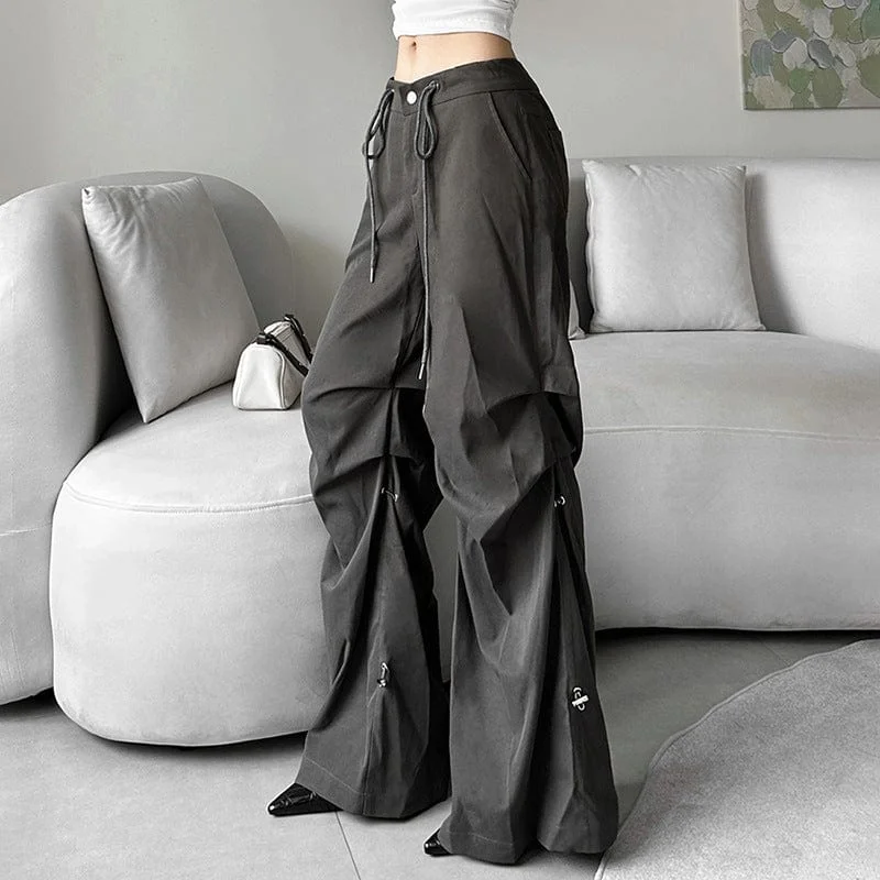 Women's Grunge Drawstring Casual Pants