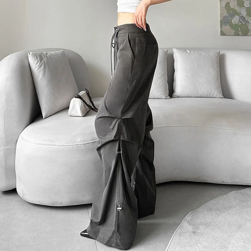 Women's Grunge Drawstring Casual Pants