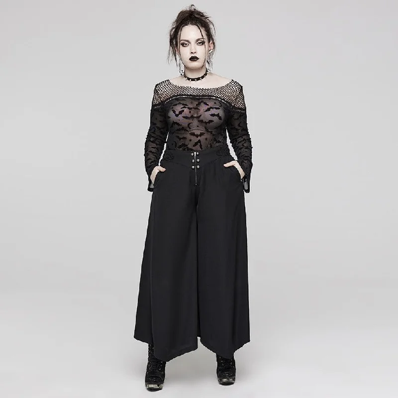 Women's Plus Size Punk Zipper Straight Pants