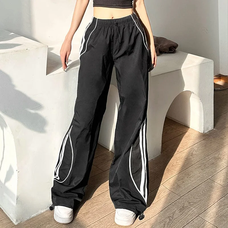 Women's Punk Drawstring Casual Pants