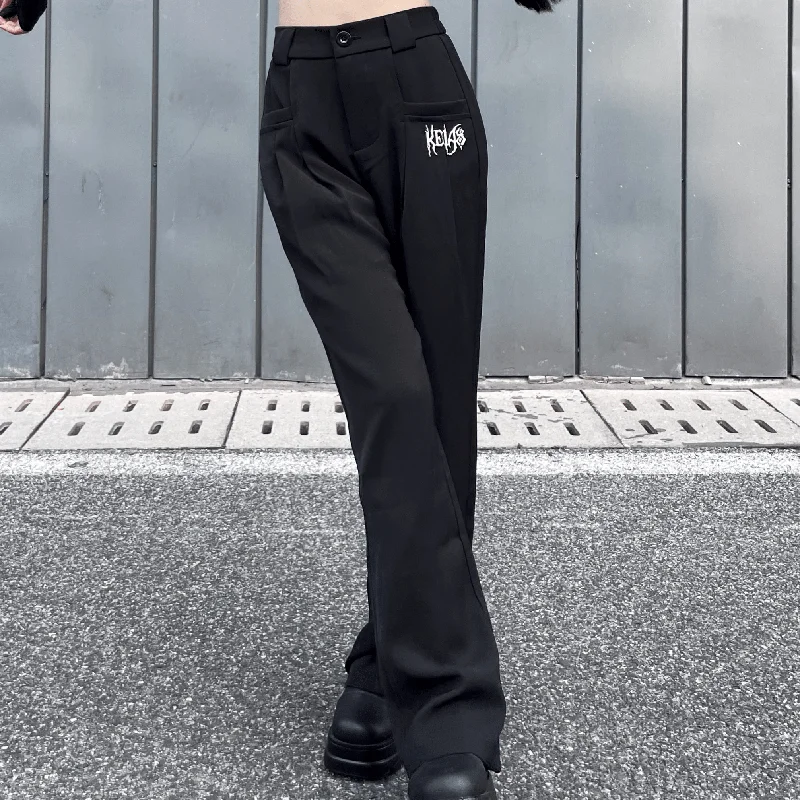 Women's Punk High-waisted Wide Leg Pants