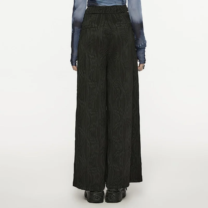 Women's Punk Irregular Veined Casual Pants