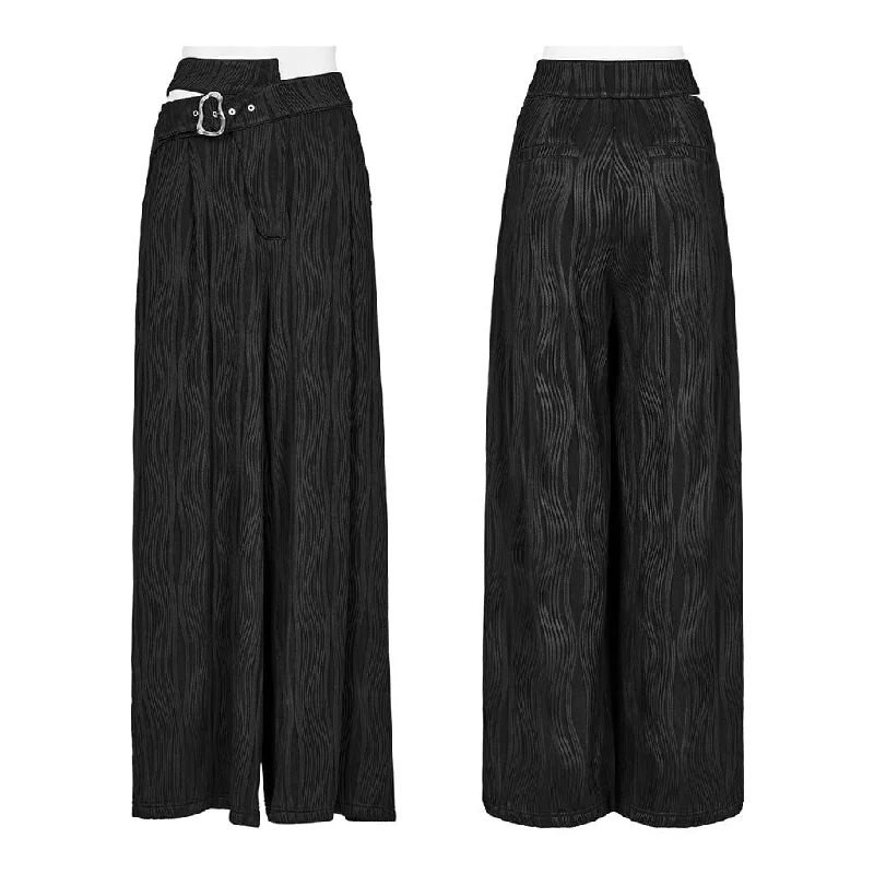 Women's Punk Irregular Veined Casual Pants