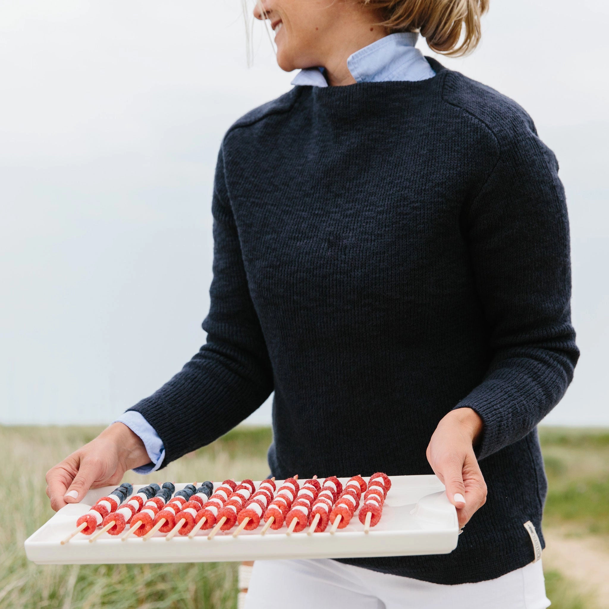 Navy Boatneck Sweater